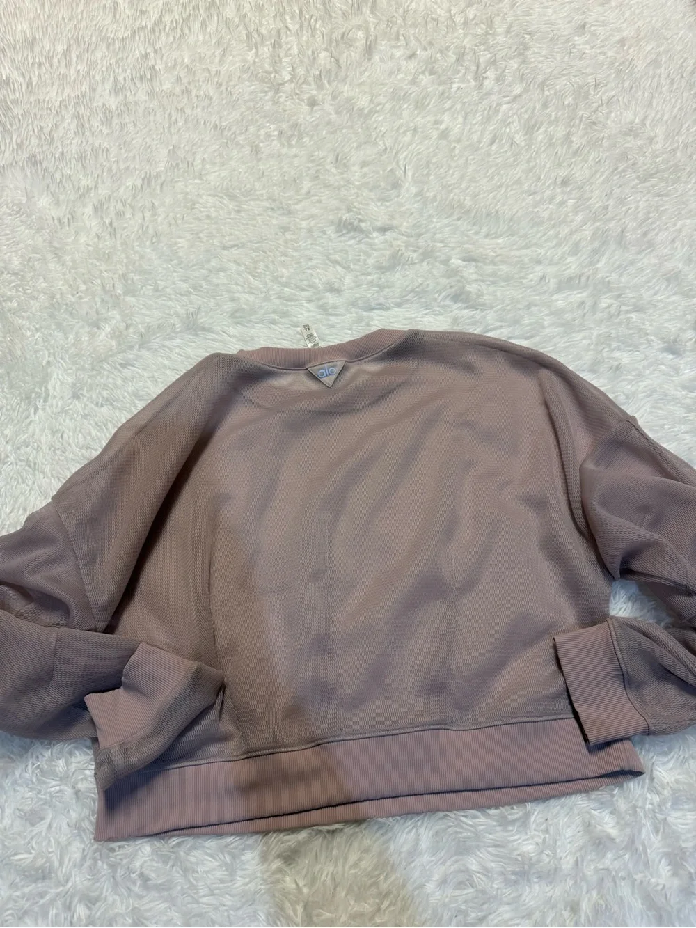 ALO YOGA LAVENDER CLOUD ROW LONG SLEEVE